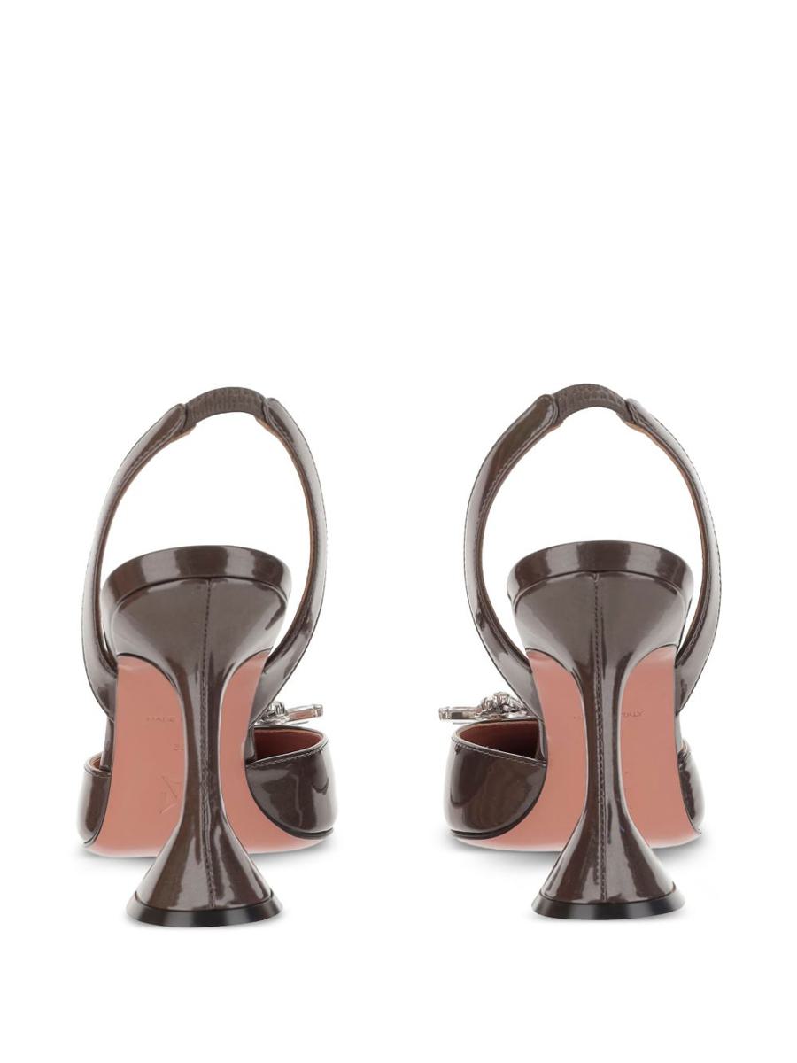 Amina Muaddi Begum Sling Patent 95 Décolleté