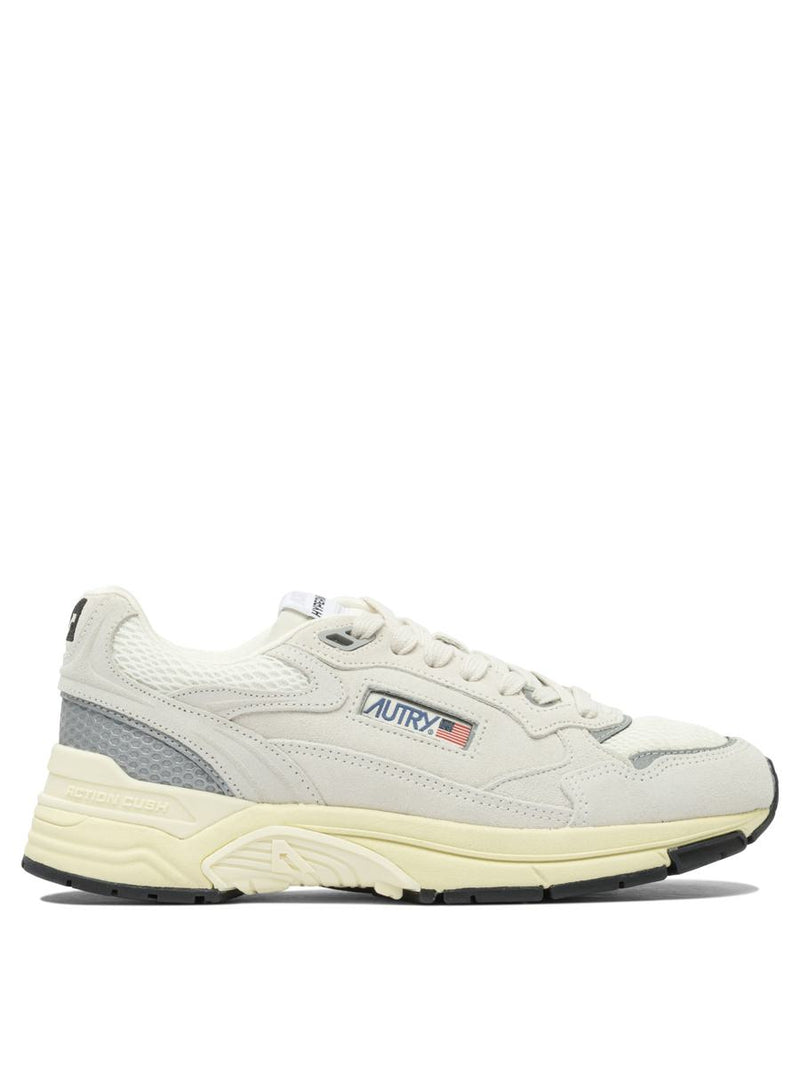 Autry Hyperway Low Man Suede/Mesh Wht/Silv