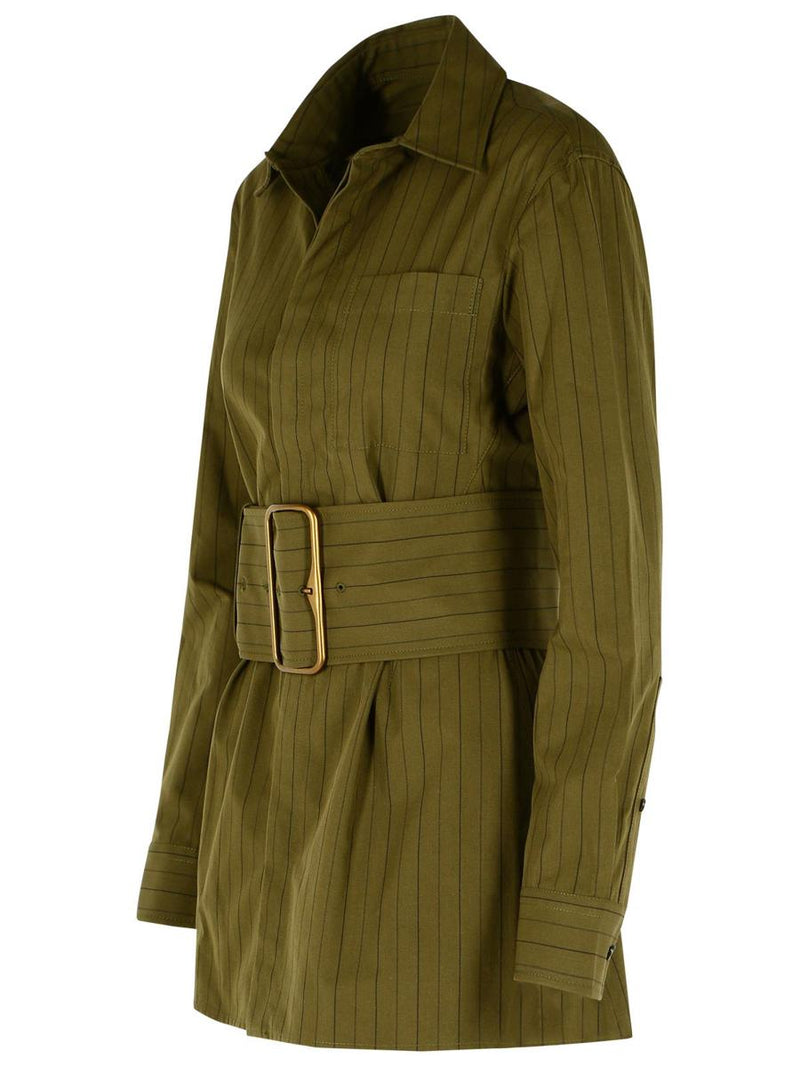 Burberry Green Cotton Mini Dress