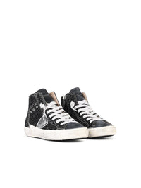 Philippe Model 'Prsx' Black Suede Blend Sneakers