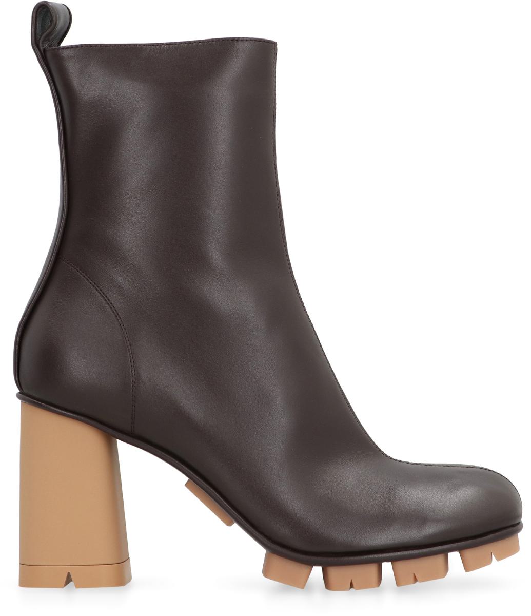 Bottega Veneta Shore Leather Ankle Boots