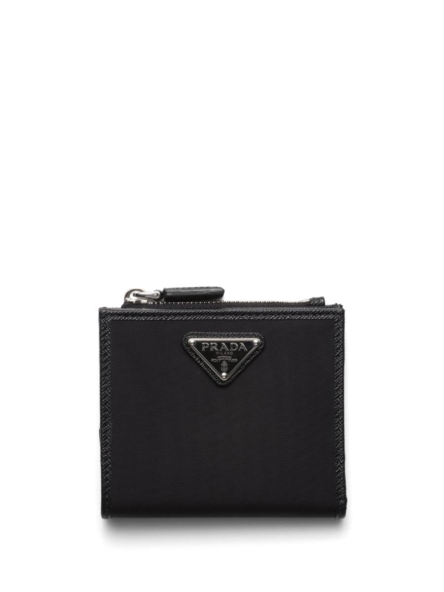 Prada Enamel-Triangle Logo Wallet
