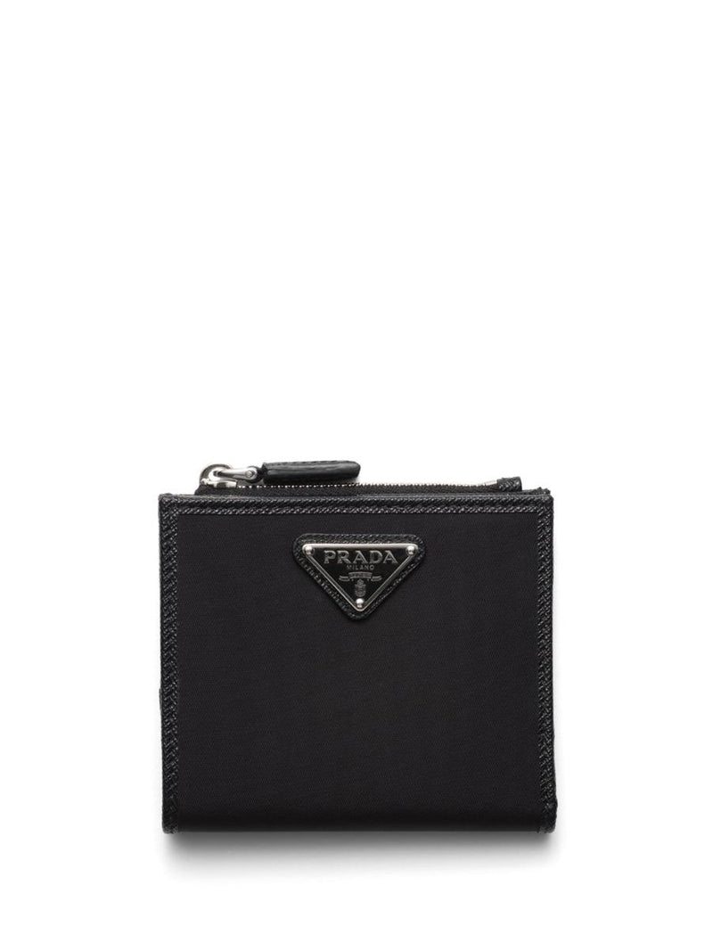 Prada Enamel-Triangle Logo Wallet
