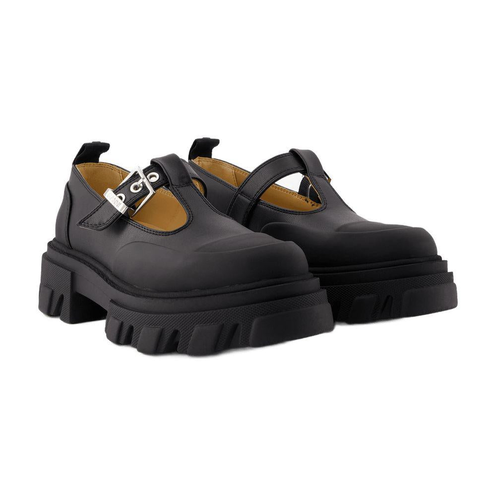 Ganni Cleated Mary Jane Loafers
