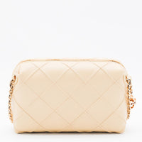 Tory Burch Cream Leather Fleming Crossbody Bag