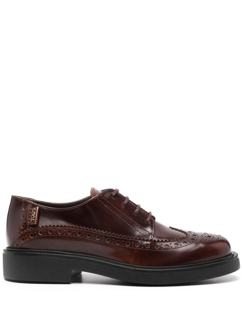 Tod'S Brogue Laced Tag Logo Shoes