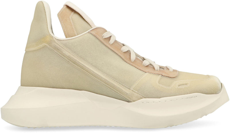 Rick Owens Geth Leather High-Top Sneakers