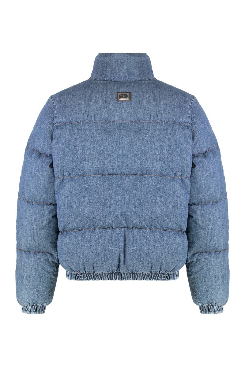 Dolce & Gabbana Puffer Jacket In Denim