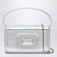 Roger Vivier Silver Micro Pilgrim Bag