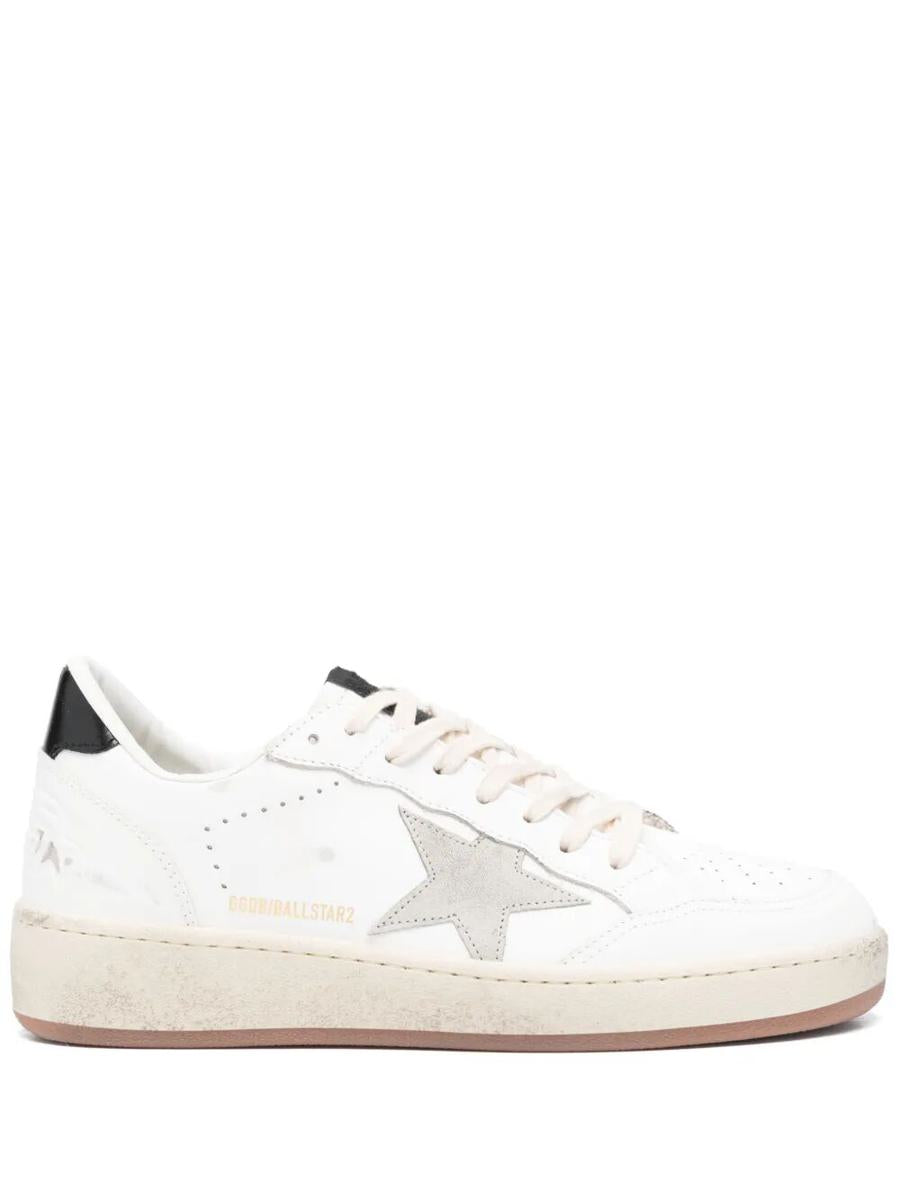 Golden Goose Ballstar 2 Leather Upper And Spur Suede Star Shiny Leather Heel Shoes