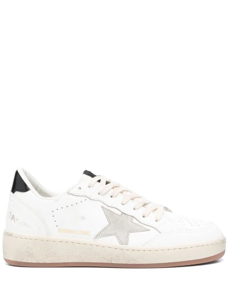 Golden Goose "Ballstar 2" Leather Upper And Spur Suede Star Shiny Leather Heel. Shoes