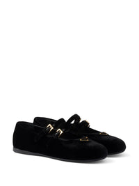 Prada Velvet-Finish Ballerina Shoes
