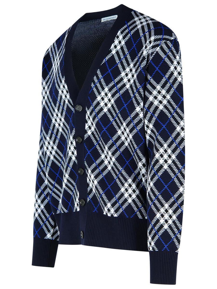 Burberry 'George' Blue Wool Cardigan