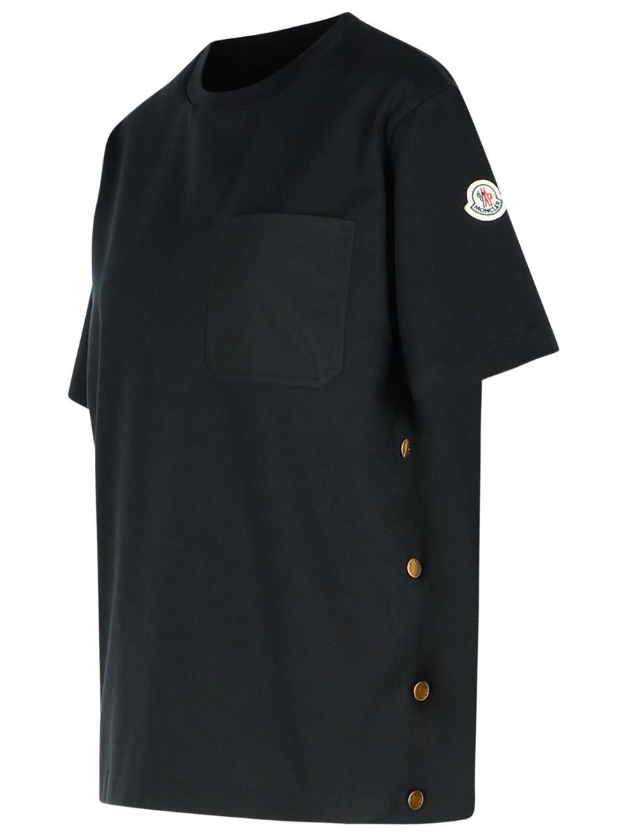 Moncler Black Cotton T-Shirt