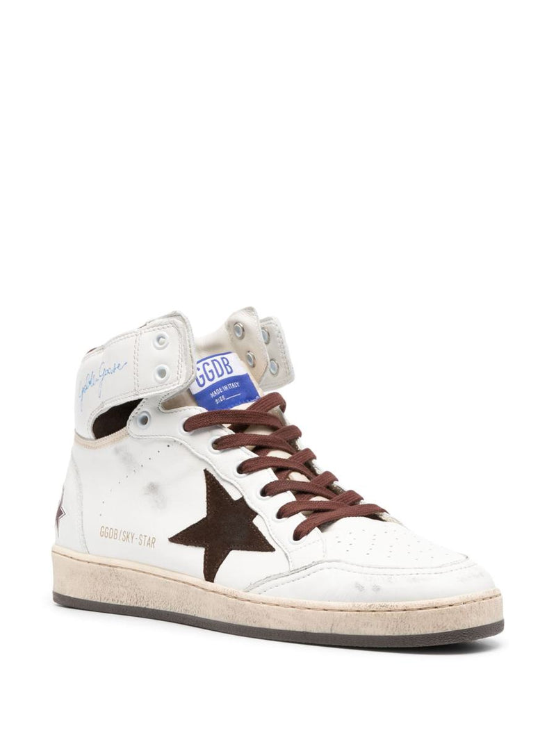 Golden Goose Sky Star Nappa Upper And Spur Nylon Tongue Suede Star