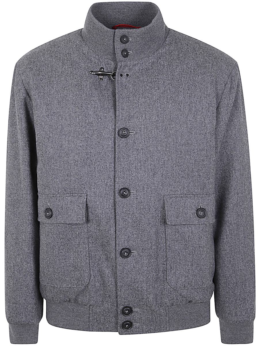 Fay Bomber Jacket Carded Flannel Clothing