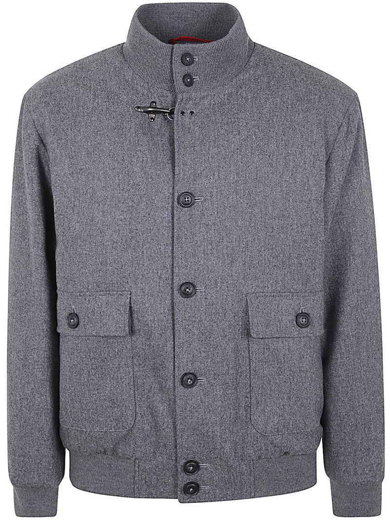 Fay Bomber Jacket Carded Flannel Clothing