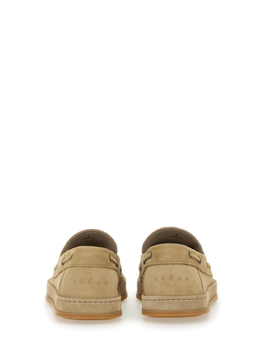Hogan Leather Boat Moccasin