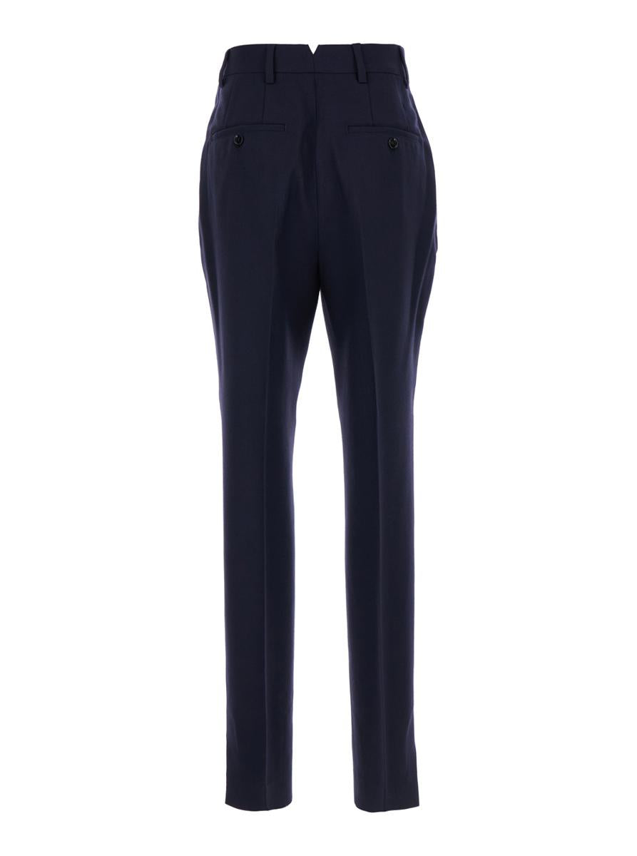 Blue Cigarette Pants In Wool Woman