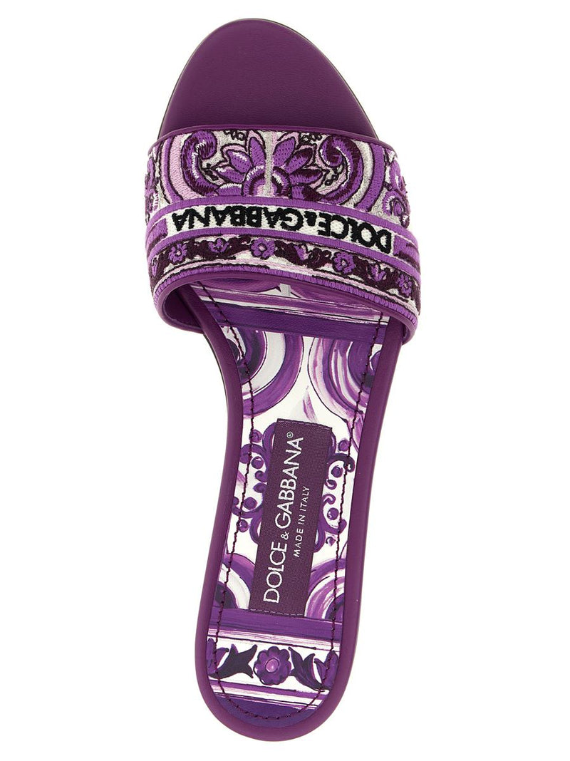 Dolce & Gabbana 'Maiolica' Embroidery Slides