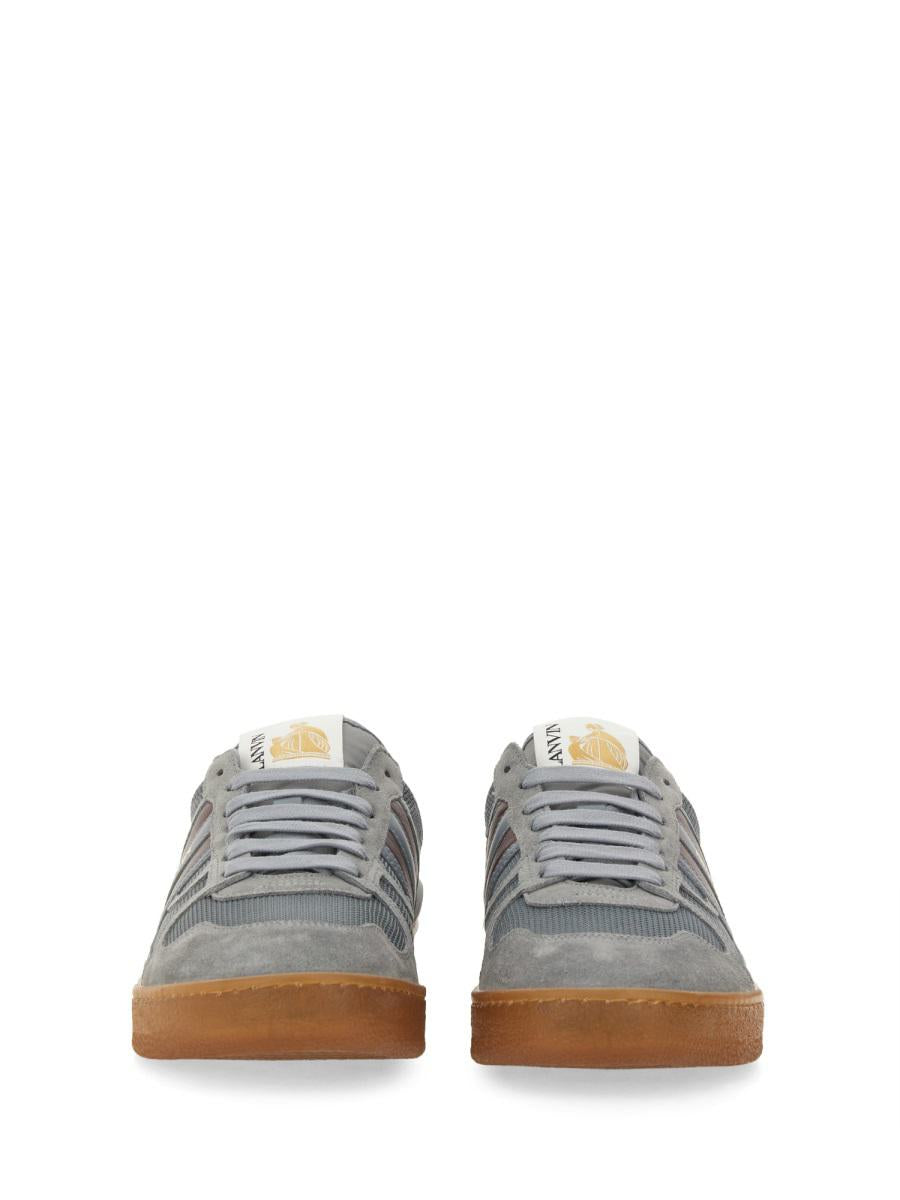 Lanvin Mesh, Suede And Nappa Leather Sneaker
