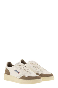 Autry Medalist Low - Leather And Suede Sneakers