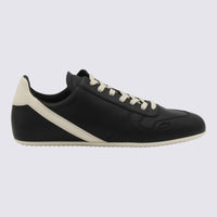 Rick Owens Black Leather Minimal Sneakers