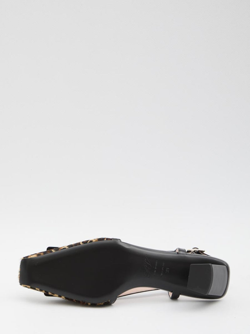 Belle Vivier Pony Slingback Pumps