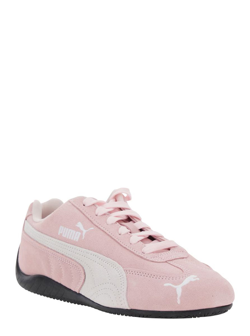 'Speedcat' Pink Sneakers With Logo Print On The Side And Logo Lettering On The Side In Suede Unisex
