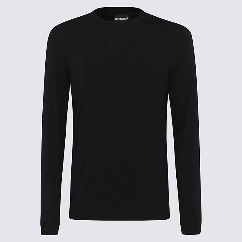 Giorgio Armani Black Viscose T-Shirt