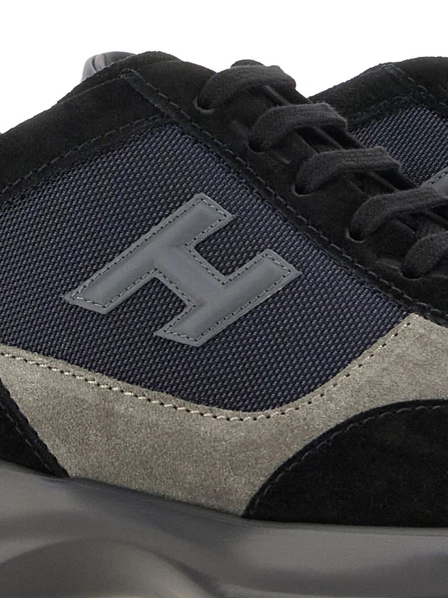 Hogan Suede And Smooth Leather Interactive Sneakers With Technical Fabric Inserts Shoes