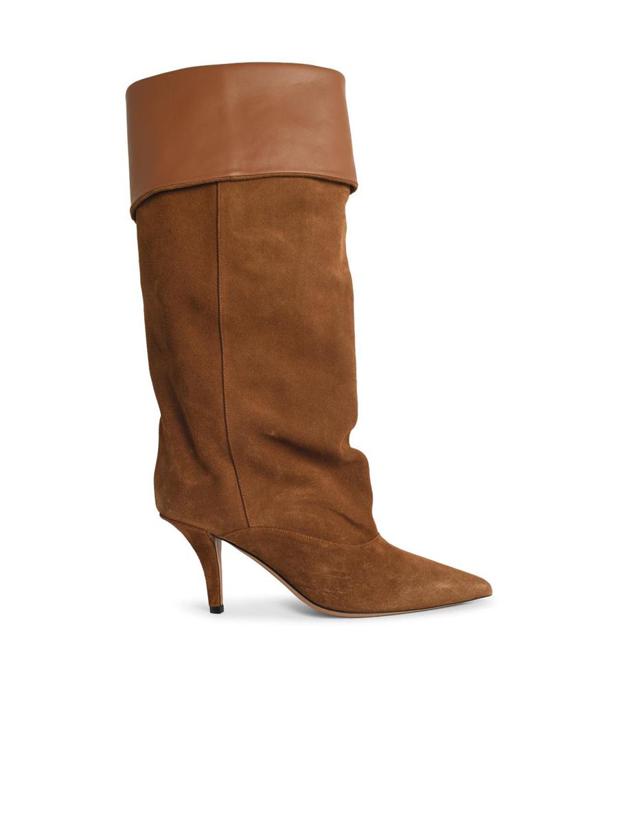 Paris Texas 'Ines Reverse 75' Suede Cognac Boots
