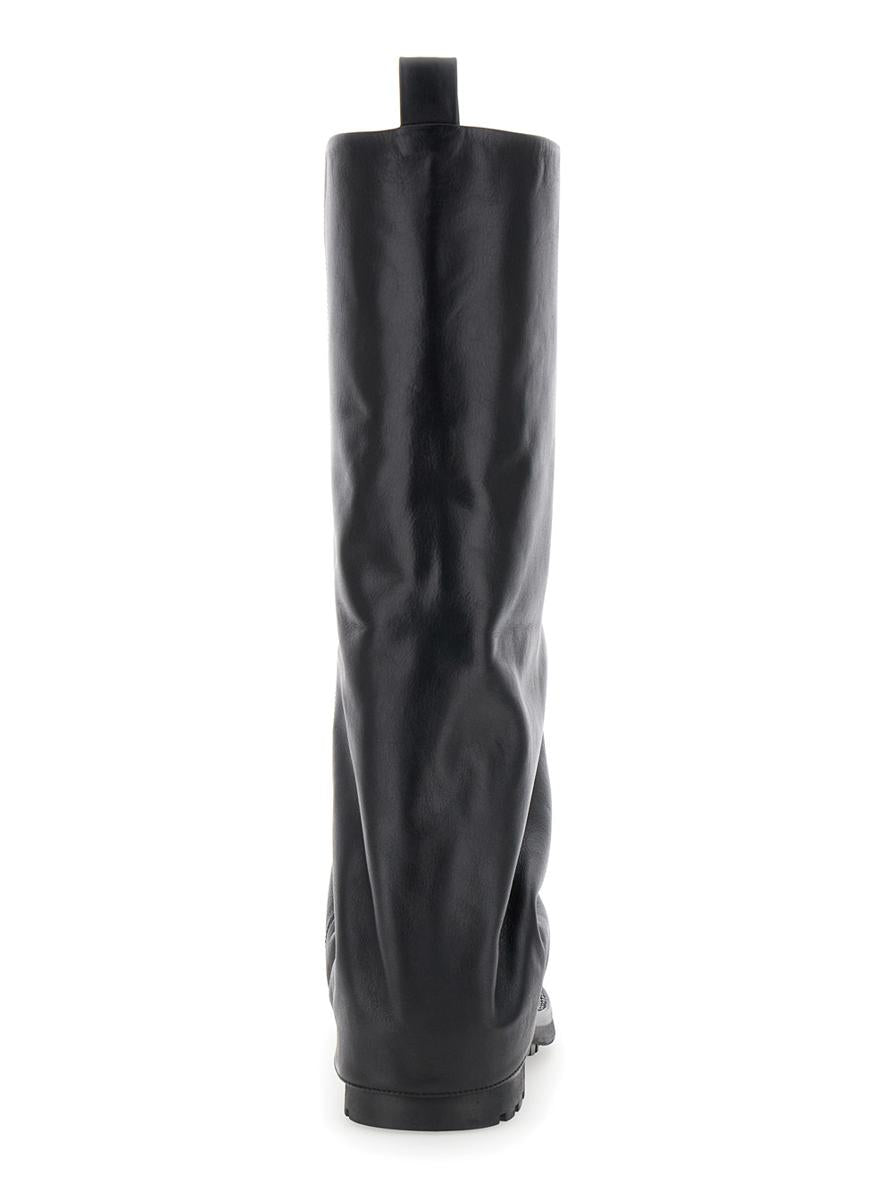 'Ranger' Black Leather Boots Woman
