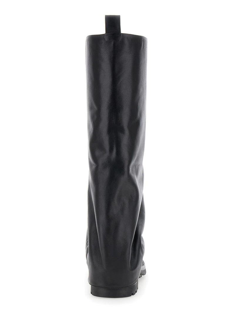 'Ranger' Black Leather Boots Woman