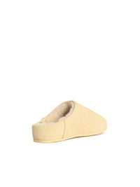 UGG 'Elea Slip-On' Cream Leather Slippers