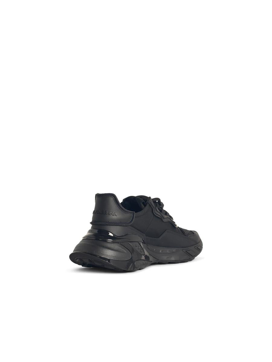 Dolce & Gabbana 'Daymaster' Black Leather Blend Sneakers