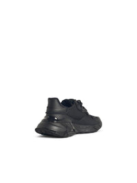 Dolce & Gabbana 'Daymaster' Black Leather Blend Sneakers