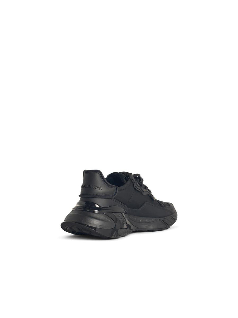 Dolce & Gabbana 'Daymaster' Black Leather Blend Sneakers