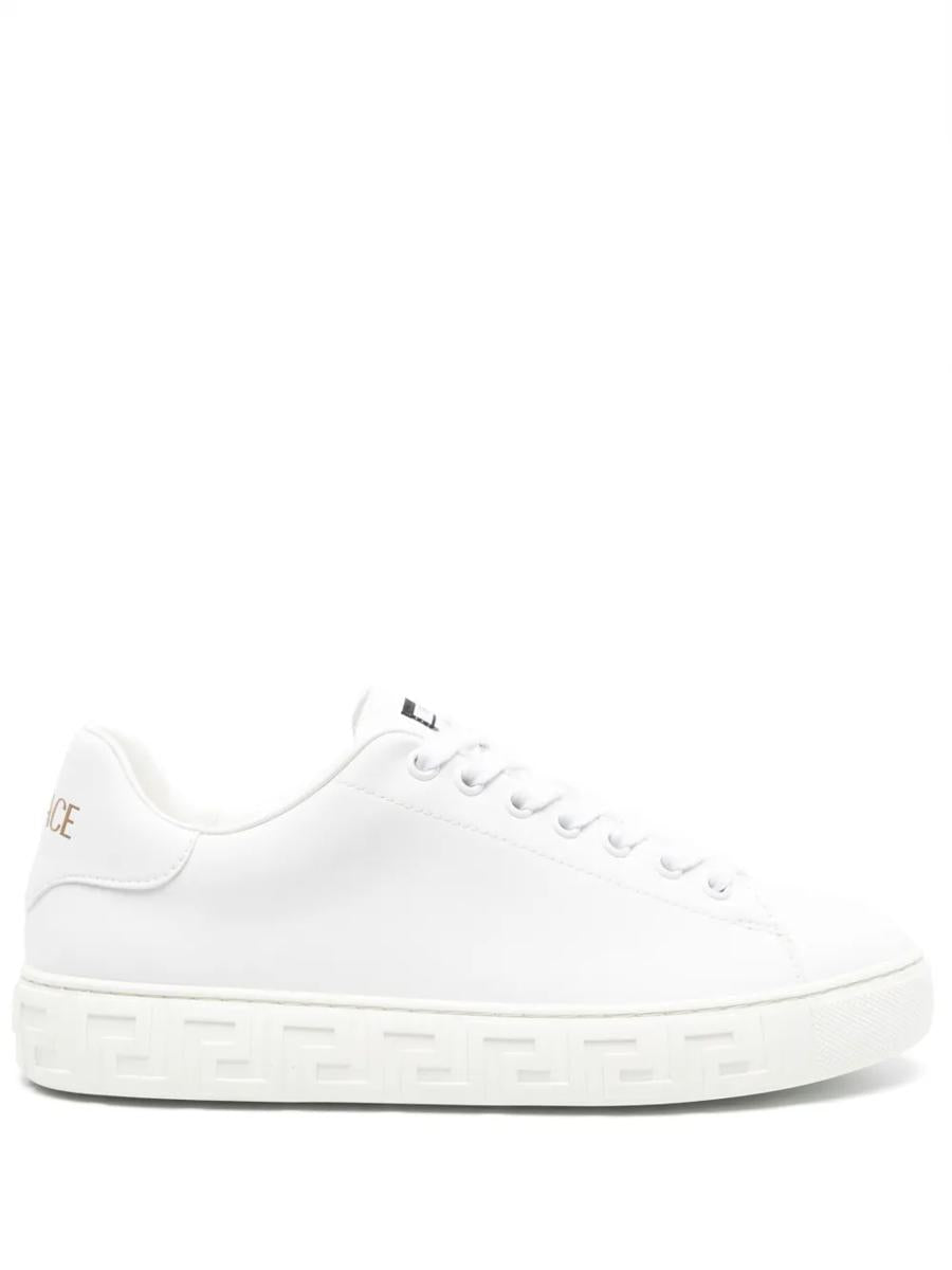 Versace Greca Print Leather Sneakers