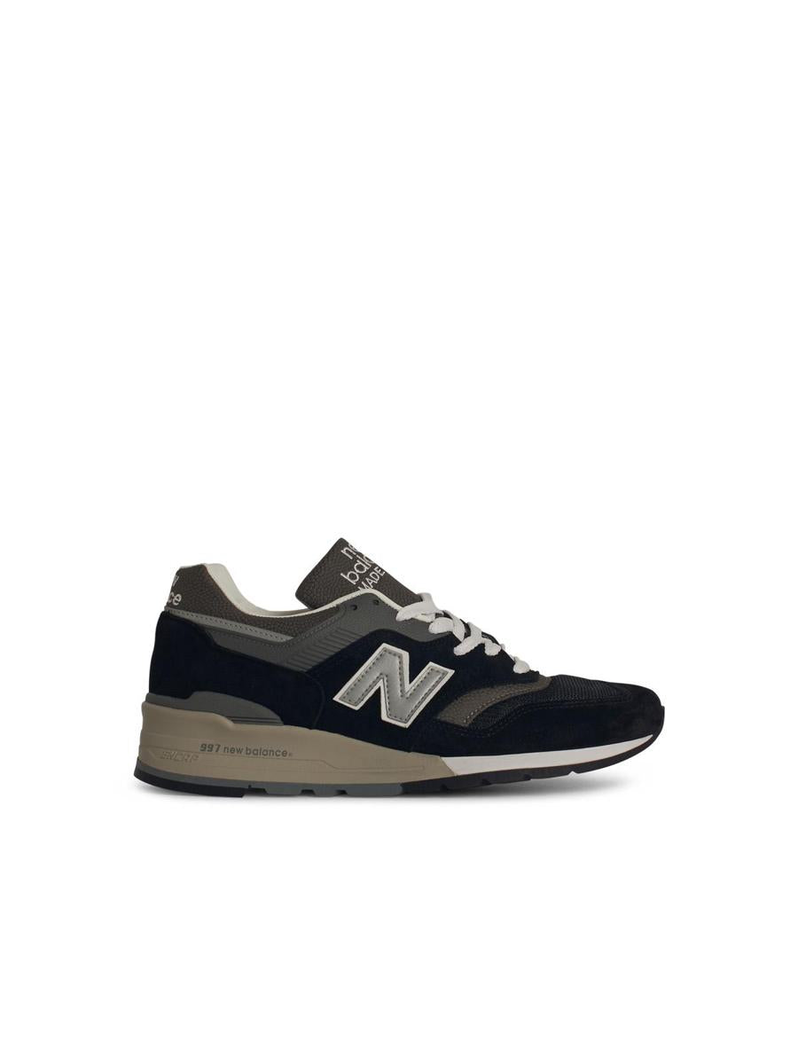 New Balance '997' Black Suede Blend Sneakers