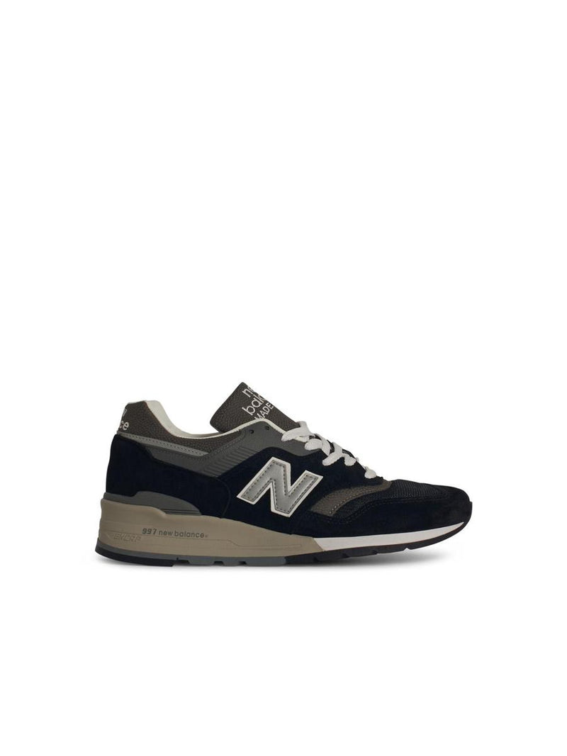 New Balance '997' Black Suede Blend Sneakers