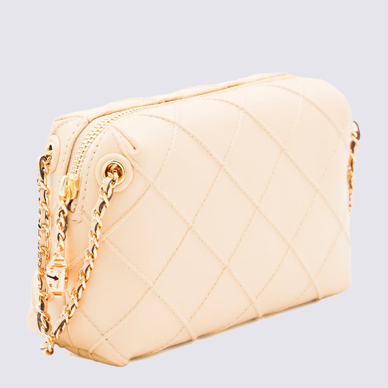 Tory Burch Cream Leather Fleming Crossbody Bag