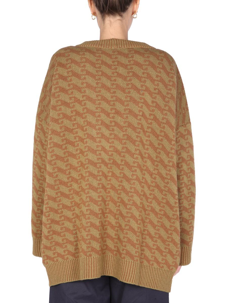 Jejia V-Neck Jacquard Sweater