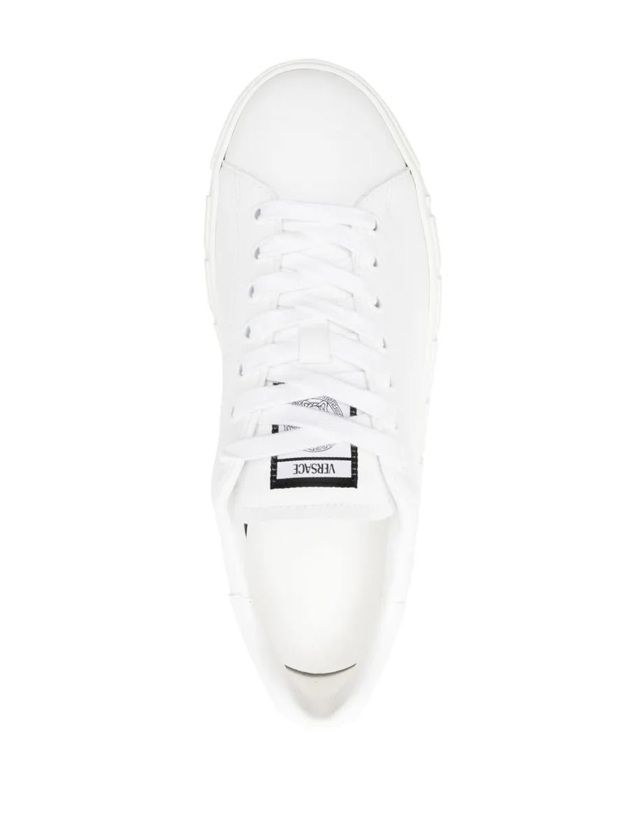 Versace Greca Print Leather Sneakers