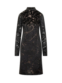 Etro Etro Short Velvet Dress With Floral Pattern