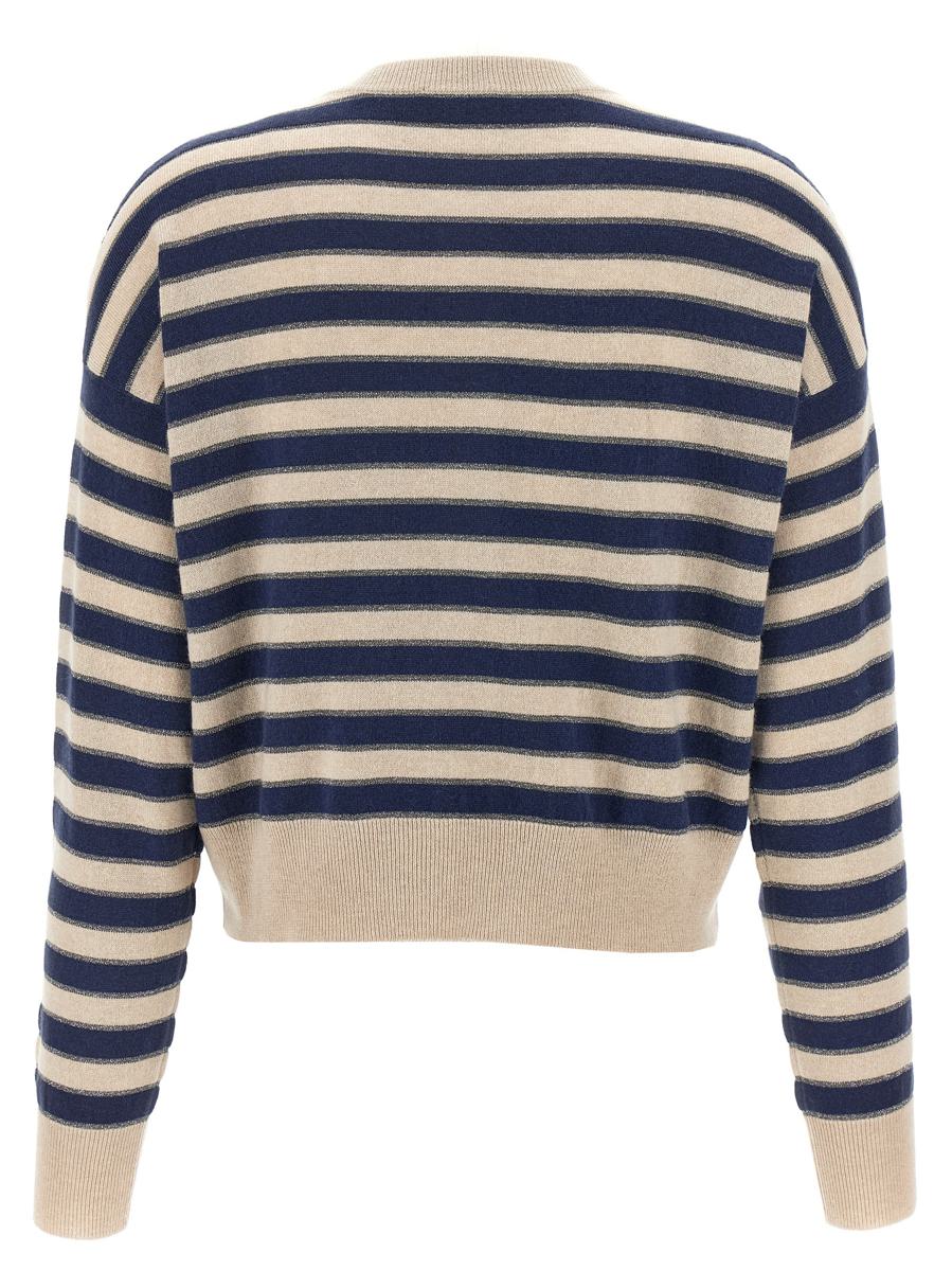 Brunello Cucinelli 'Sparkling Stripes' Cardigan