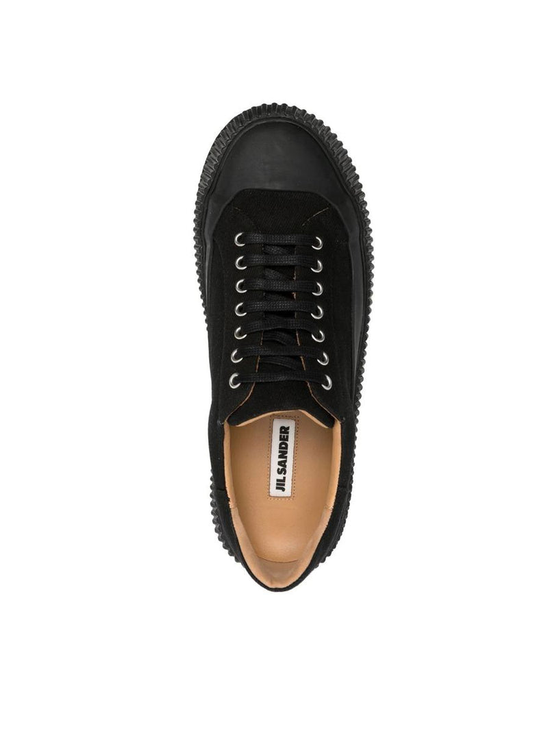 Jil Sander Low Laced Sneakers With Vulcanized Rubber Sole Shoes
