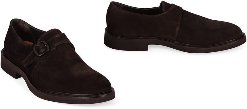 Doucal's Suede Monk-Strap Shoes