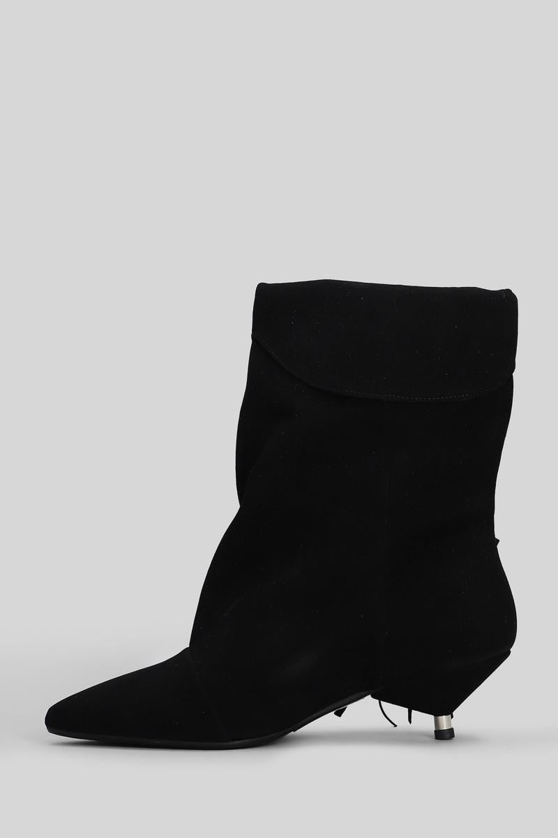Gisel Moire Ariana Low Heels Ankle Boots