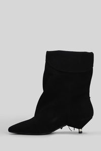 Gisel Moire Ariana Low Heels Ankle Boots